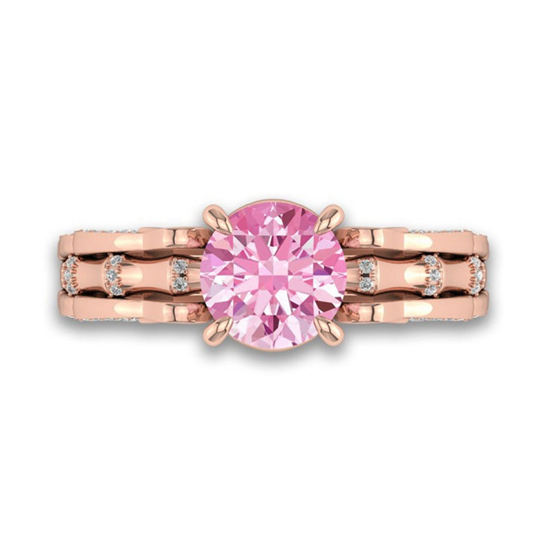 Skull Skeleton Head Rings Personality Rose Gold Filled Round Cut Clear Zircon Rings For Women hot sale
