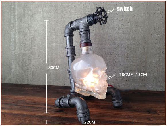 Skull Table lamp Retro Industrial style Creative Bar Wall Sconce Modern