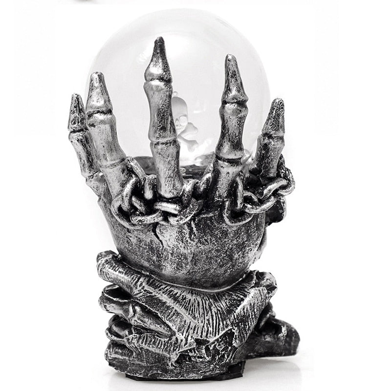 Strange New Supernatural Night Lights Light-emitting Luminous Magic Plasma Static Touch Glass Skeleton Ball Table Desk Lamp Kids