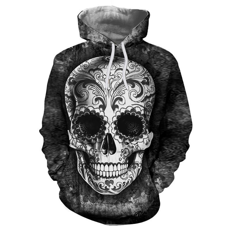 Sugar Skull Hoodies 3D Men Sweatshirts Drop Ship Printed Hoodie Brand Tracksuits Unisex Pullover 6XL Casual Fashion Male Jackets