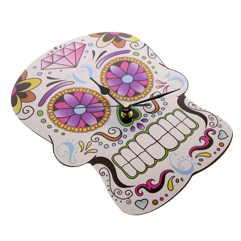 Sugar Skull Wall Clock Day of the Dead