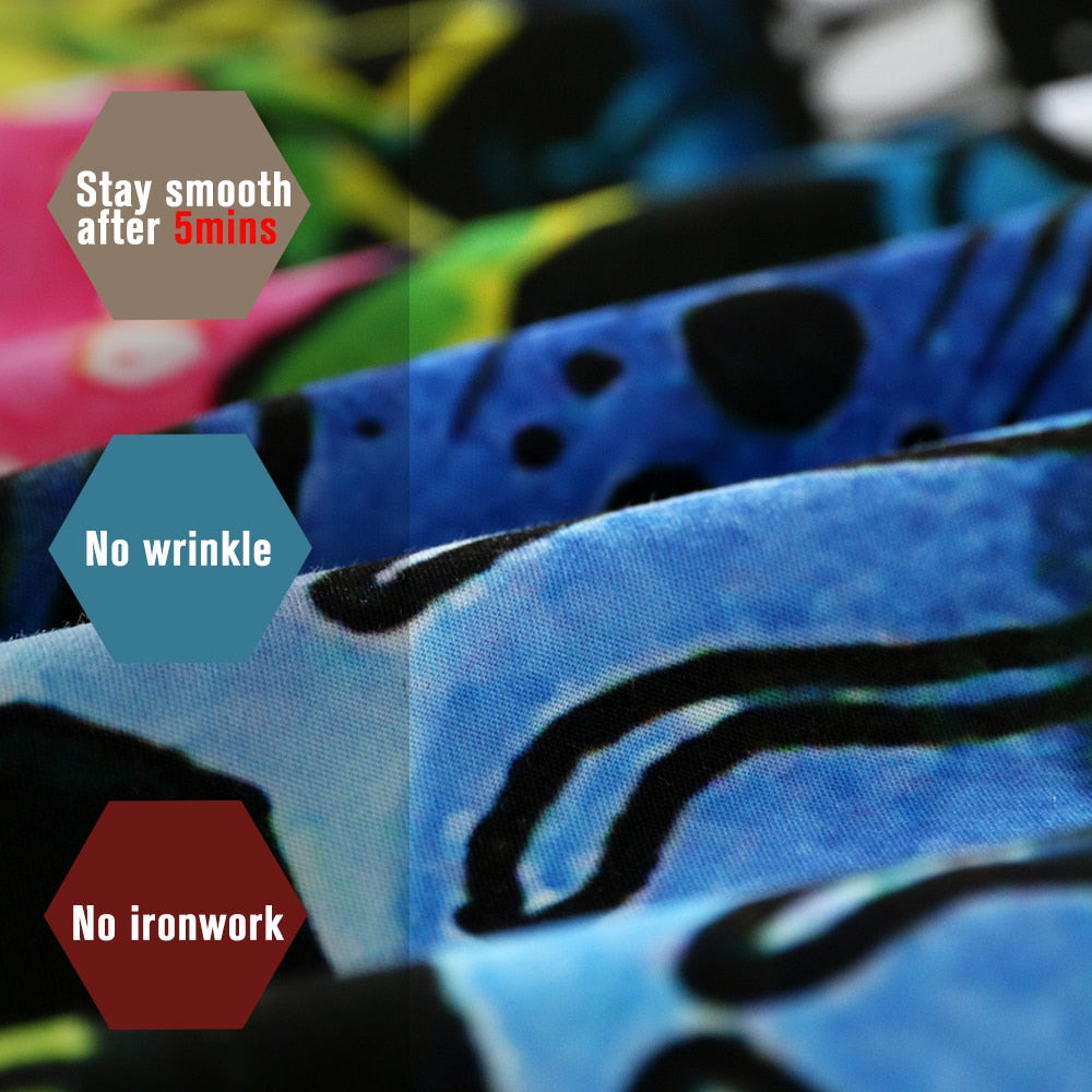 Sugar Skull Bedding Set Floral Duvet Cover Set