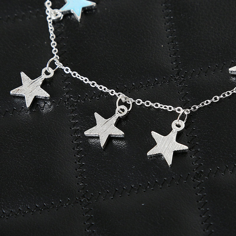 Summer Luminous Ankle Heart Star Pendant Bracelet Sandal Sexy Beach Leg Chain Women Anklets Jewelry
