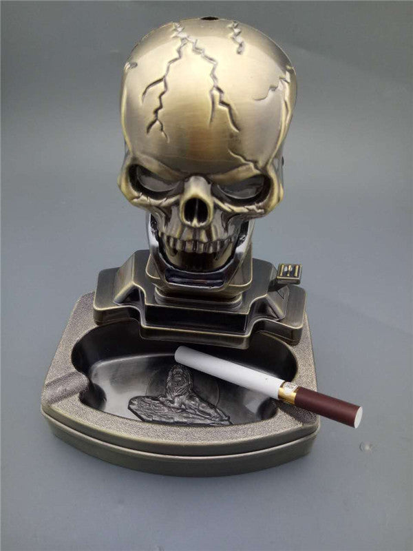 Ashtrays Creative luck Skull Cigarettes Ashtray Home Car Decoration Home Furnishing decoration
