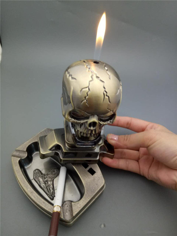 Ashtrays Creative luck Skull Cigarettes Ashtray Home Car Decoration Home Furnishing decoration