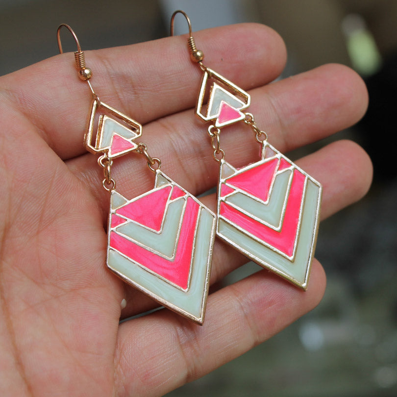 THE Triangle arrow Ear Cuff GLOW in the DARK Geometric shape Ear Stud Colors arrow Earring Clip Earrings WOMEN