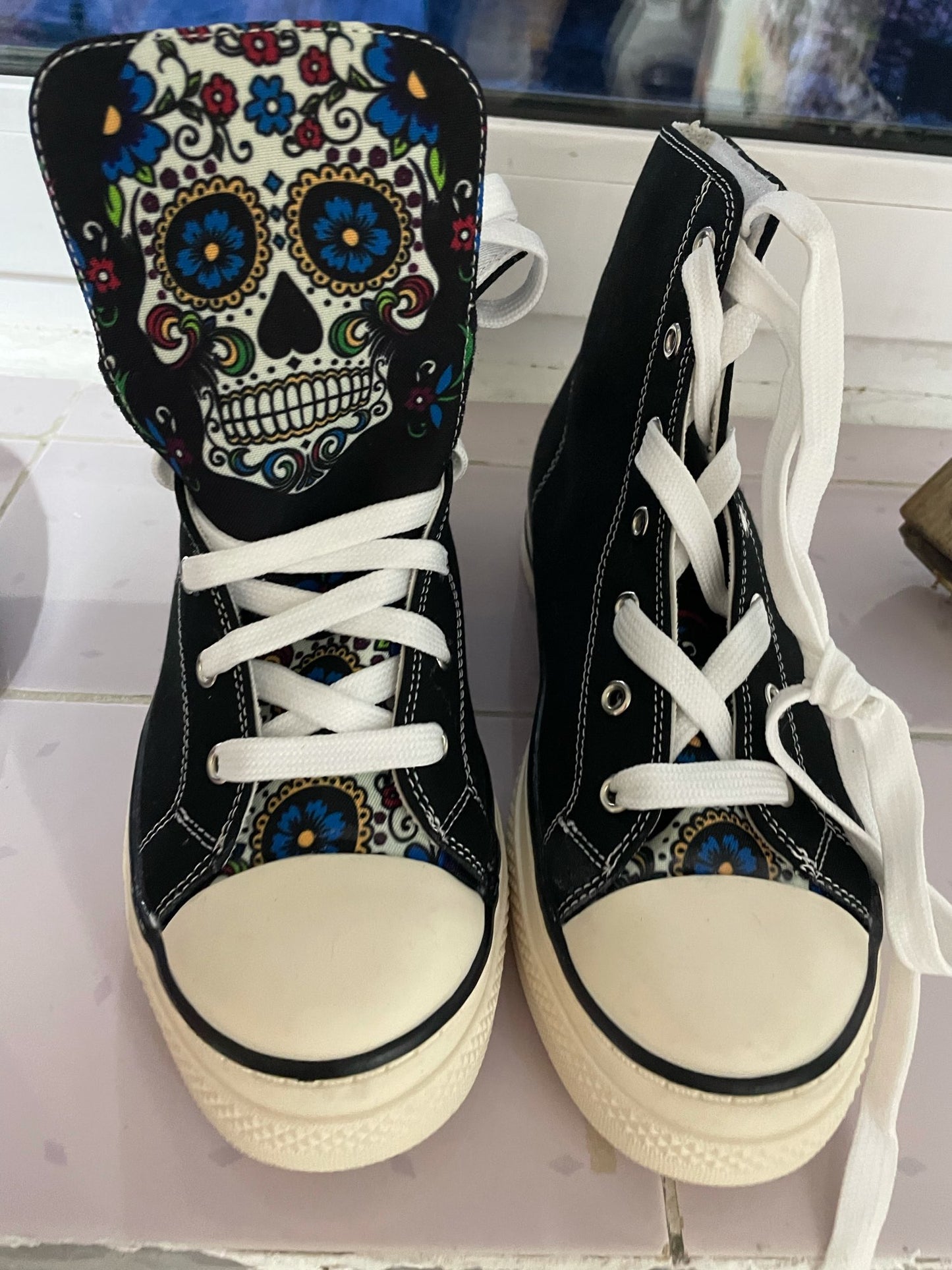 Flats casual shoes woman plus size canvas fabric high-top boots