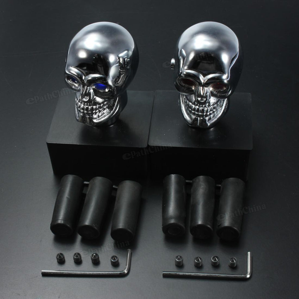 Universal Chrome Skull Auto Car Manual Gear Knob Stick Shift Speed