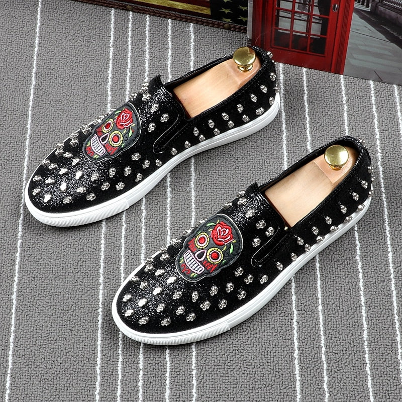 Rivet skull Casual platform Flats Shoes