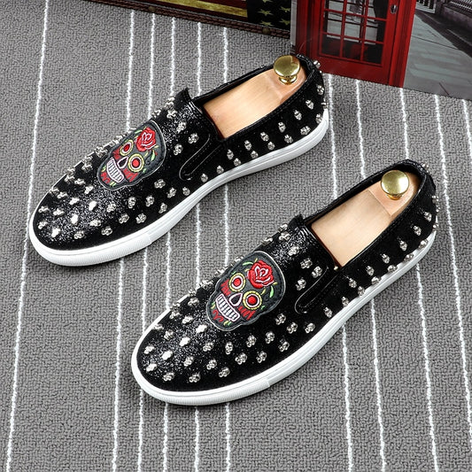 Rivet skull Casual platform Flats Shoes