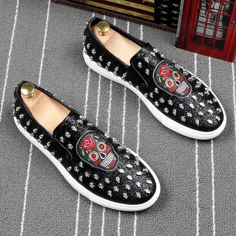 Rivet skull Casual platform Flats Shoes