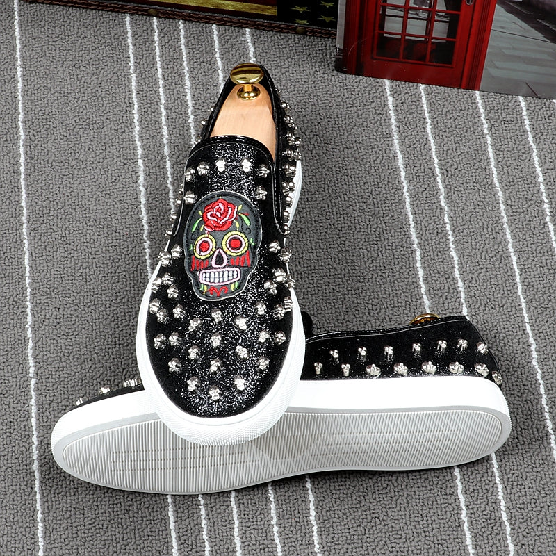 Rivet skull Casual platform Flats Shoes
