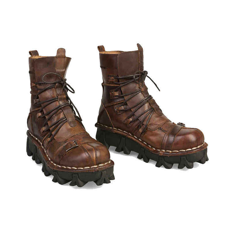 Waterproof Motorbike Boots Shoe Men Skull Motocross Motorcycle Boots Racing Leather Punk Martin Shoes Biker Protective Gear