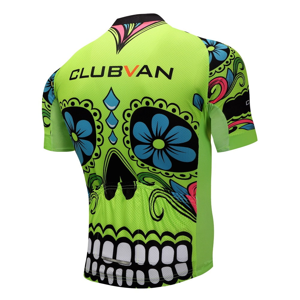 Weimostar Skull ropa ciclismo men Cycling clothing Green Pink Bike Cycling Set uniforme ciclismo Bicycle cycling jersey set