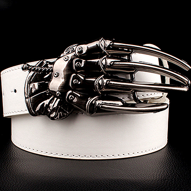 Wild men's belt metal rock Hip Hop accessories skull Claw belt hand bone girdle popular devil palm belts Punk Dress Up belt