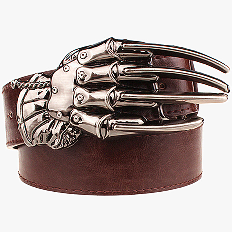 Wild men's belt metal rock Hip Hop accessories skull Claw belt hand bone girdle popular devil palm belts Punk Dress Up belt