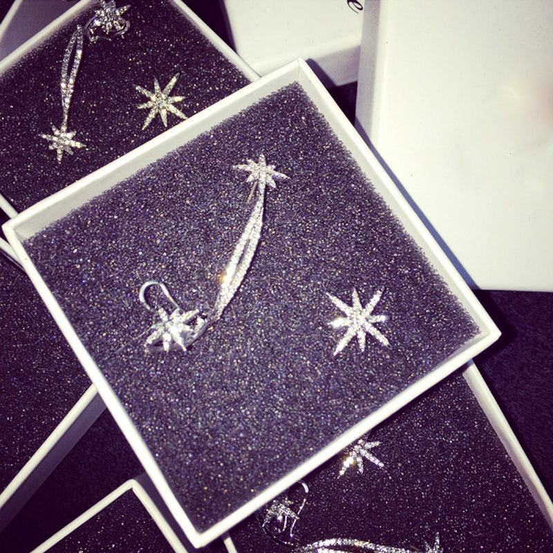 Earcuff Hot Sale Sterling Jewelry Rhinestones Star Clip Earrings Ear Cuff Famous Same Design Fashion Jewelry