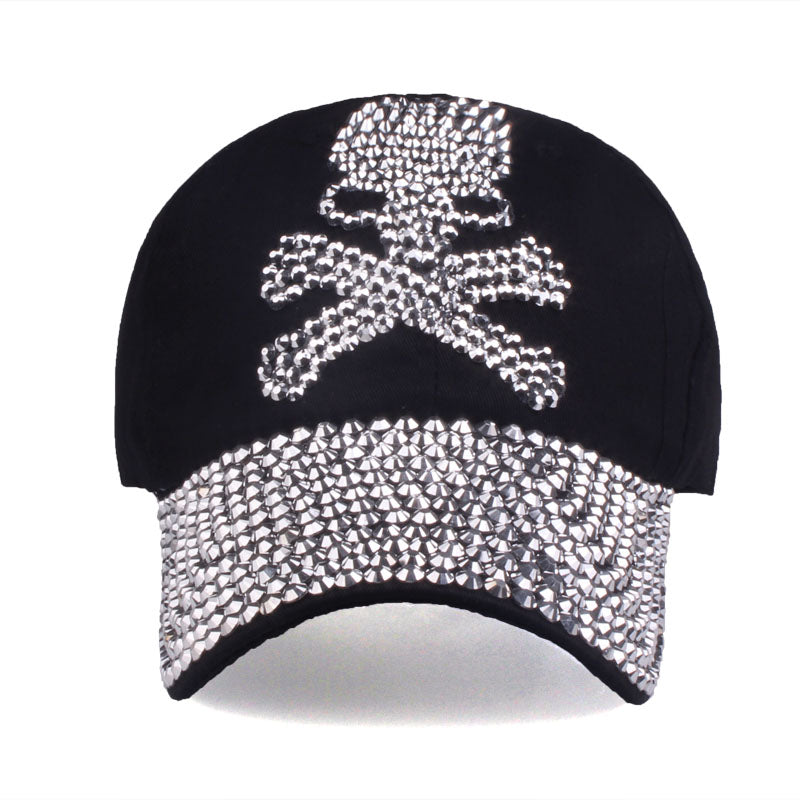 Baseball caps for women and men Casual Rhinestones Skull cap new fashion high quality Unisex hat Female Peaked cap