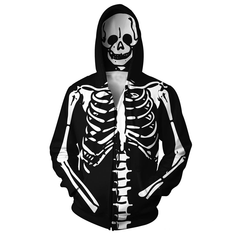 Hoody Sweatshirt Fashion Pullover Tops Unisex Funny Skeleton