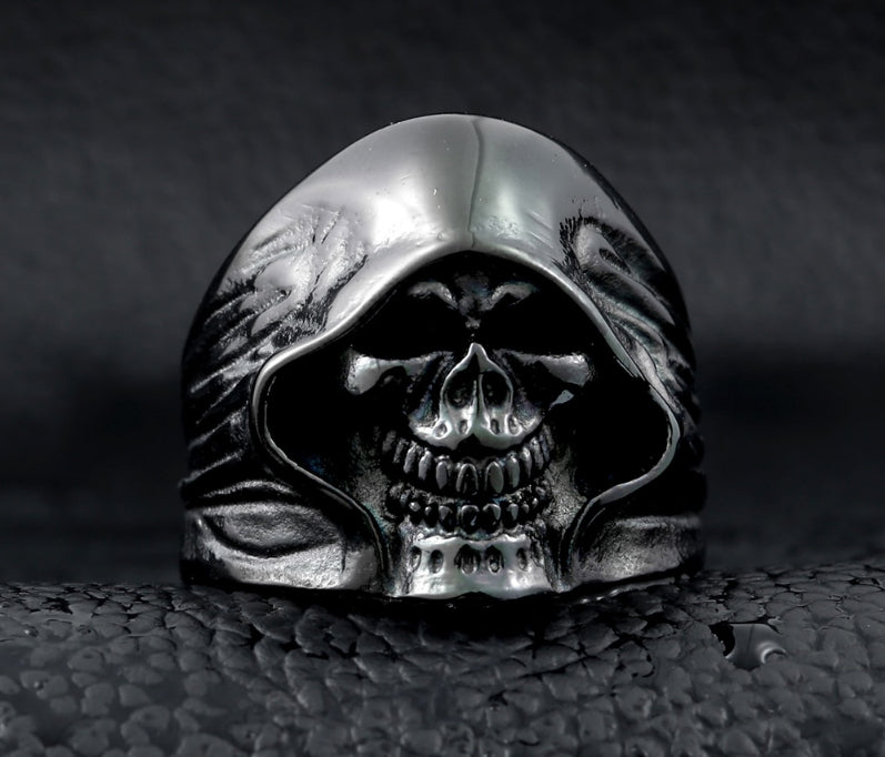 good detail the death skull vintage ring for man stainless steel movie style hot sale skull jewelry