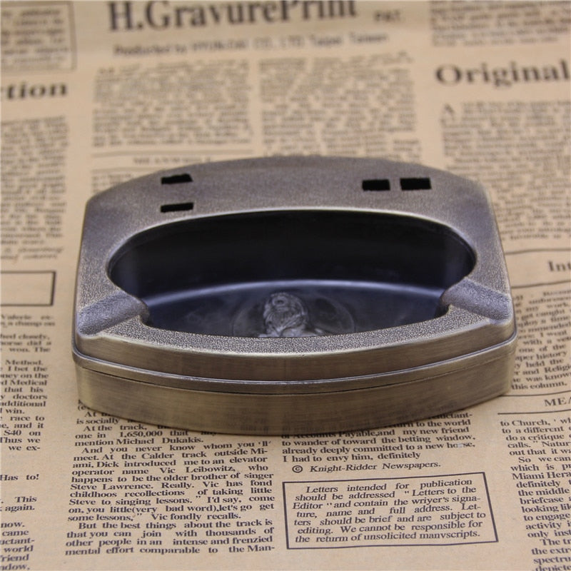 ASHTRAY WITH LIGHTER flame.Arts and crafts gift ideas for friends birthday|ashtray metal
