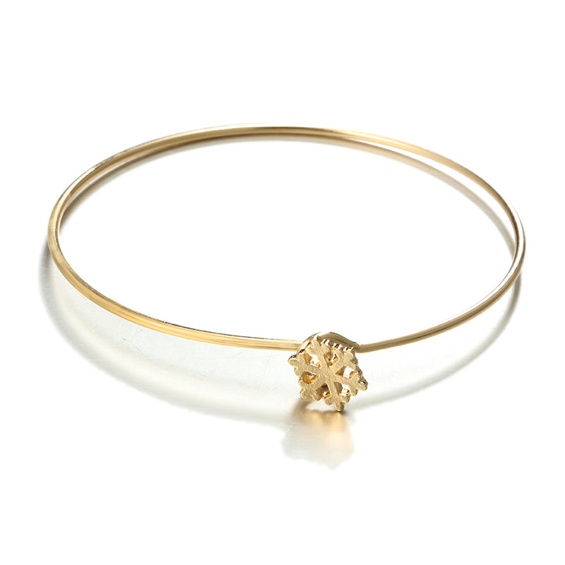 Vintage Leaf Deer Snowflake Bracelets Set for Women Girl Metal Letter Bracelet Statement Pulseras Mujer 5021