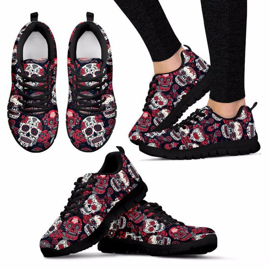 Sugar Skull Printed Running Shoes Lightweight Mesh Men's Shoes Flats Outdoor Sport Shoes