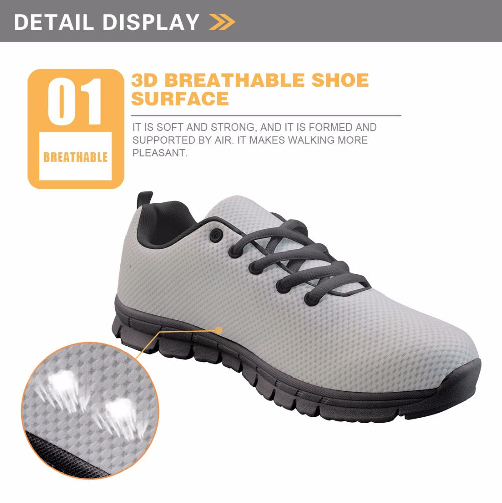 Sugar Skull Printed Running Shoes Lightweight Mesh Men's Shoes Flats Outdoor Sport Shoes