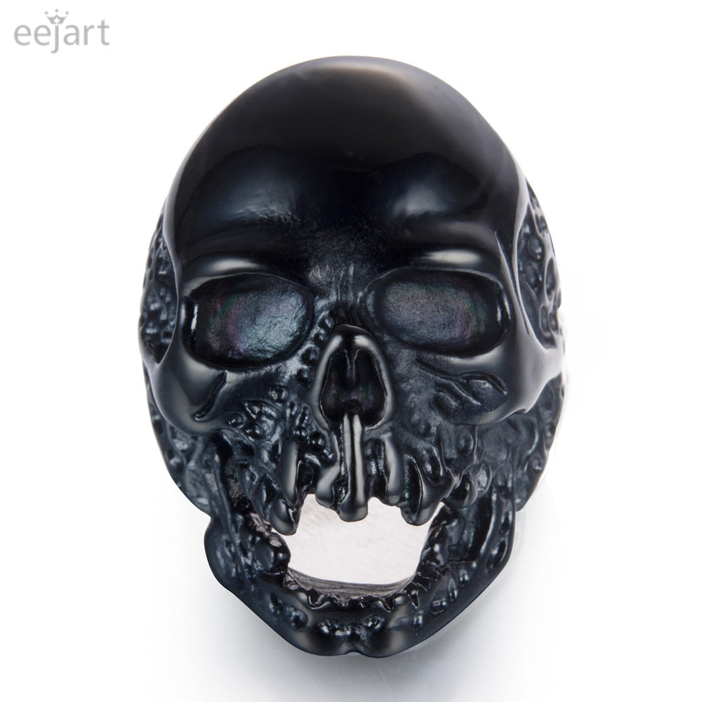 Walking Evil Skull Ring 316L Stainless Steel