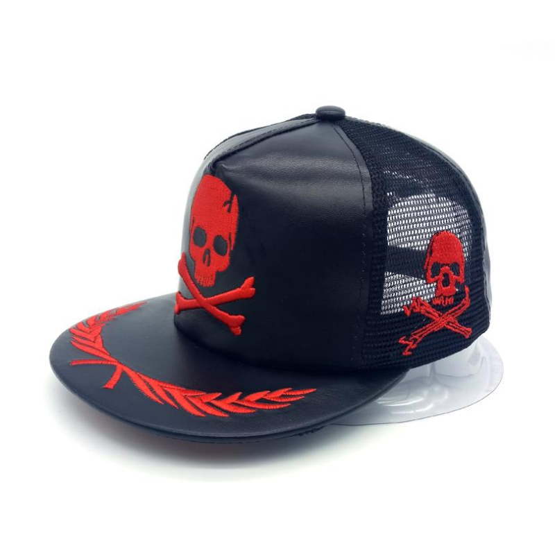 Unisex Hip Hop Hats Skull Metal Plain Snapback Caps Men Casual Outdoor Sun Hat Baseball Cap Flat-brimmed Hat