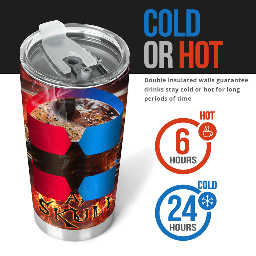 Grim reaper jumbo Mug, skull in fire mug, flaming skull tumbler cup mug, motorcycle skull tumblr, floral skull coffee mug, rose skull tumblr