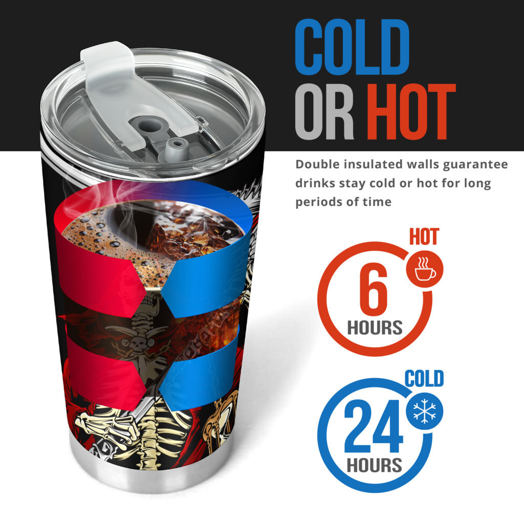 Christmas skull tumblr, horror tumbler, gothic skull tumblr, skull in fire tumbler, skull jumbo Mug,