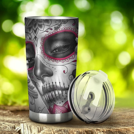 Sugar skull girl tumbler