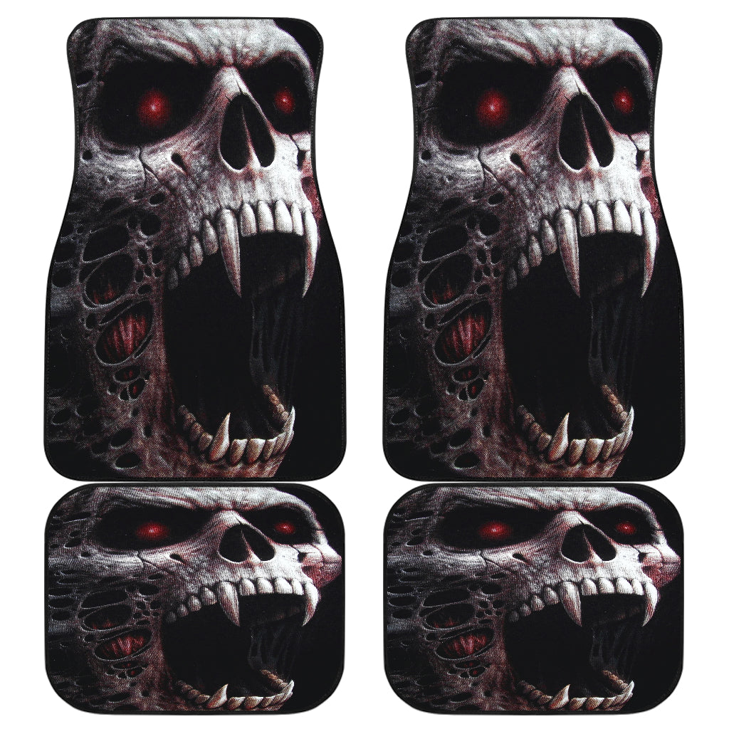 Set of 4 pcs awesome skull car mats