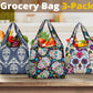 Set of 3 pcs Sugar skull grocery bags