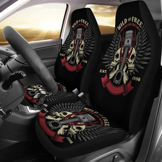 Set of 2 Skull Wing - Will and Free car seat covers skull car seat cover Gothic