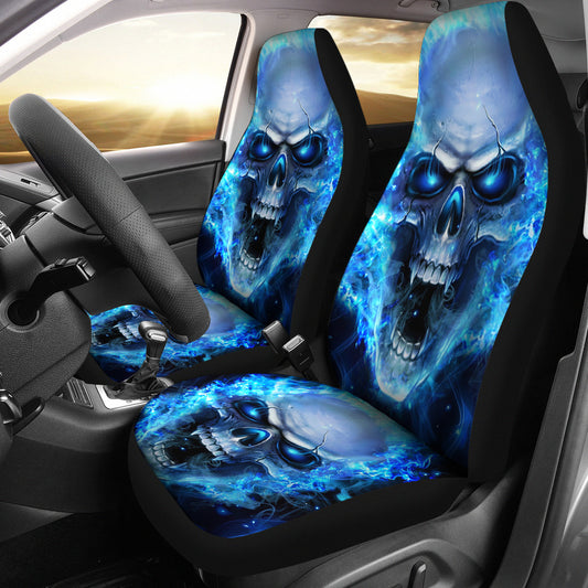 Set of 2 - Skull Car Seat Covers | Universal Fit