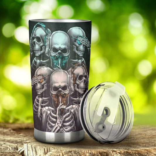 No See No hear No speak Tumbler mug cup