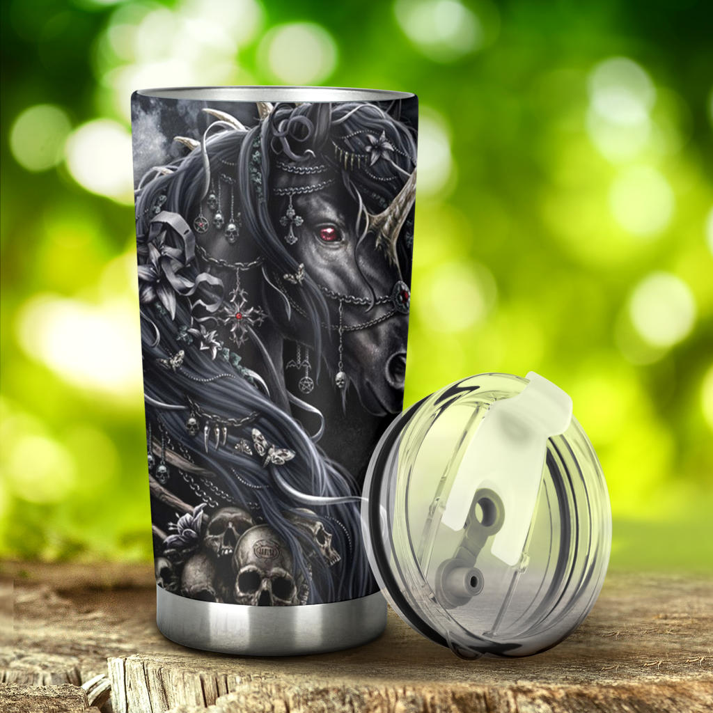 Skull horse tumbler cup