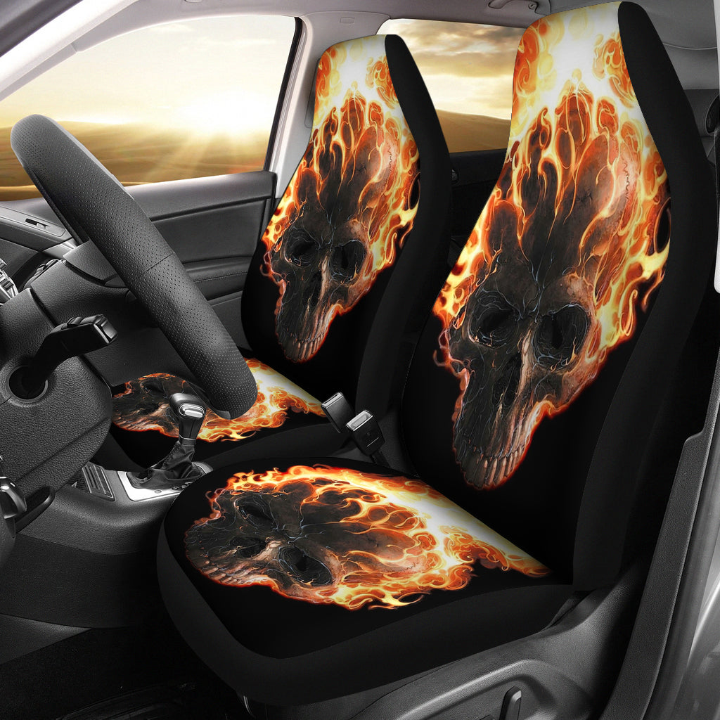 Skull fire - Car seat cover