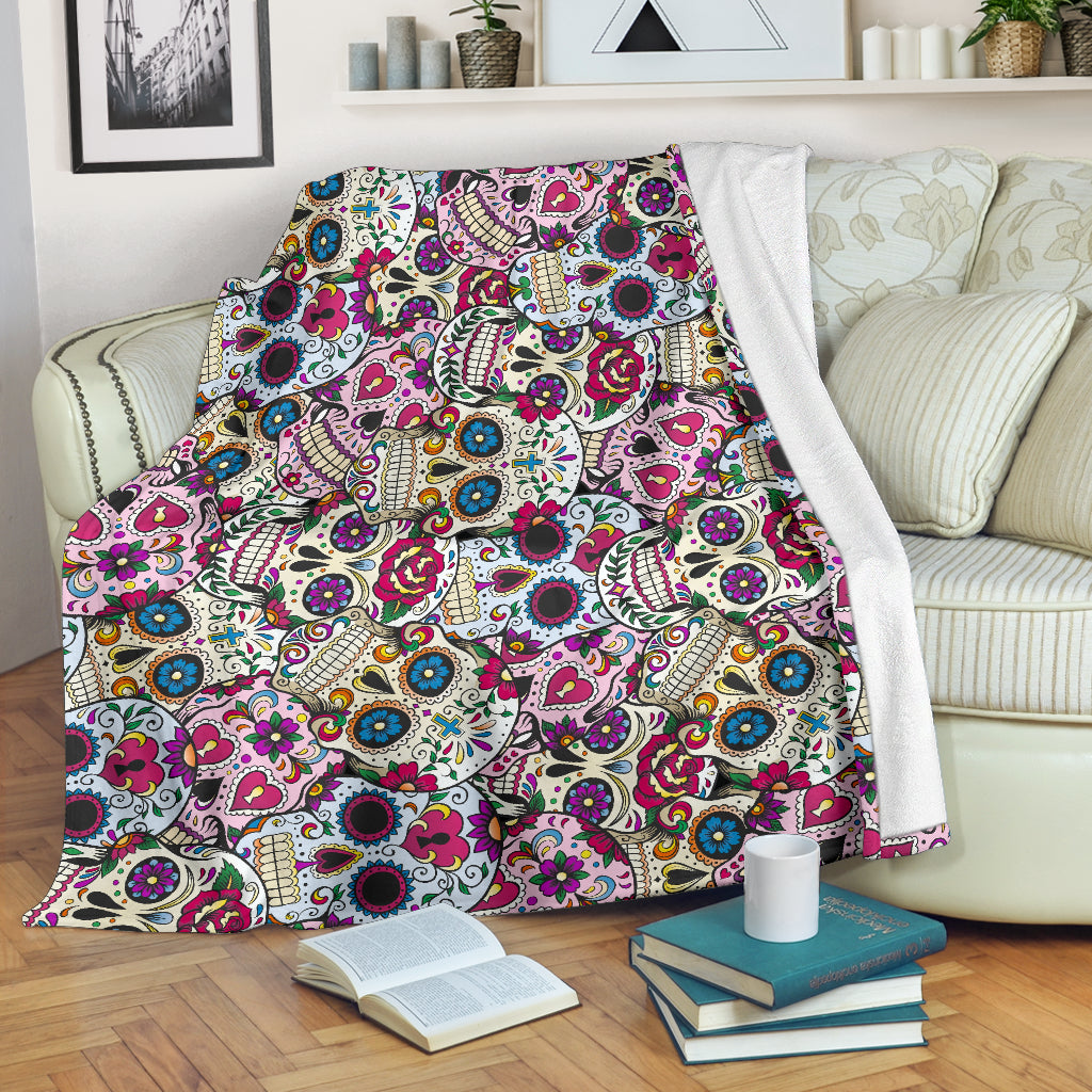 Sugar skull premium blanket
