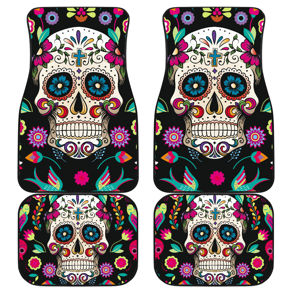 Mexican skull car mats
