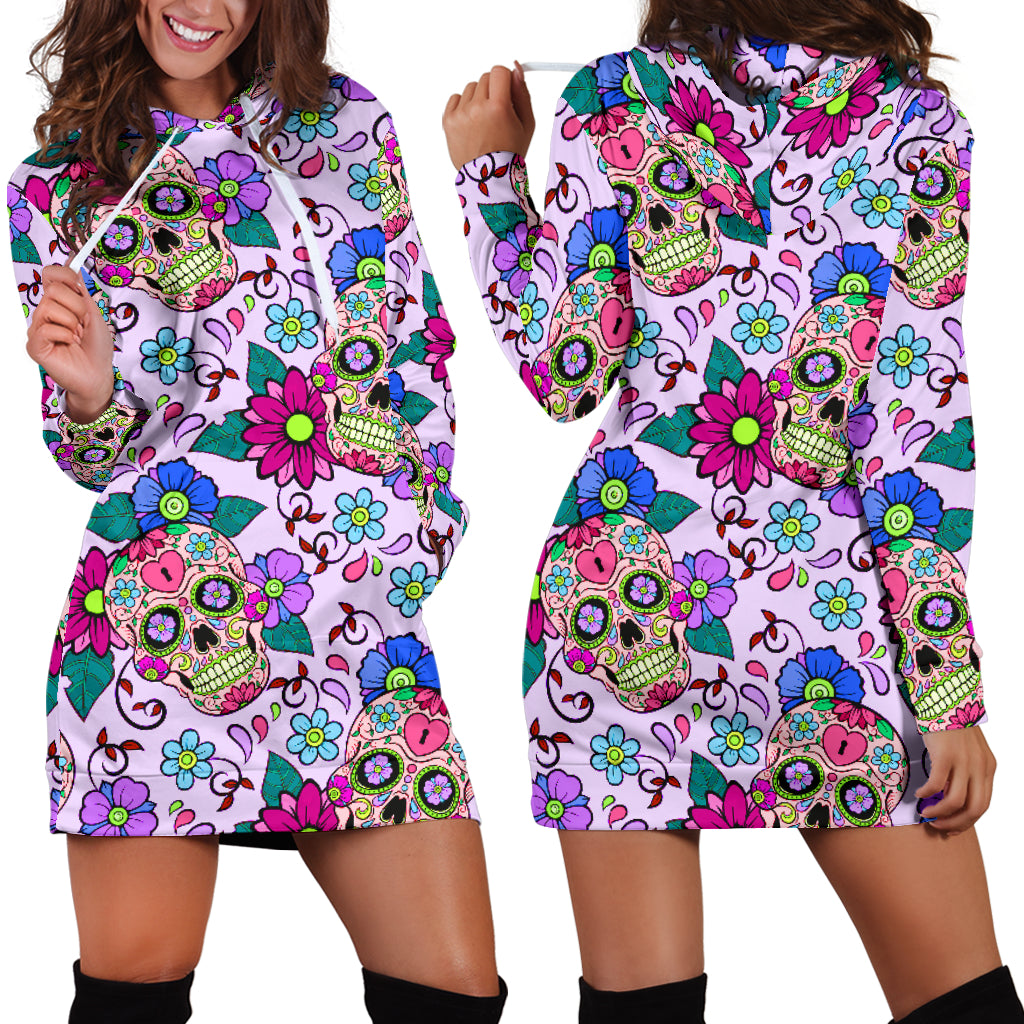 Women's Sugar skull hoodie dress