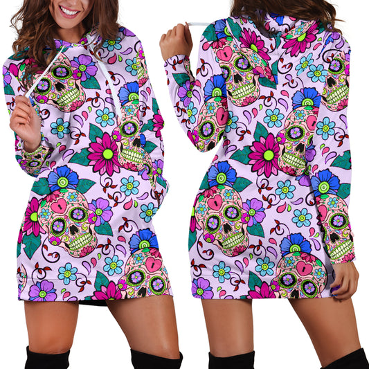 Women's Sugar skull hoodie dress
