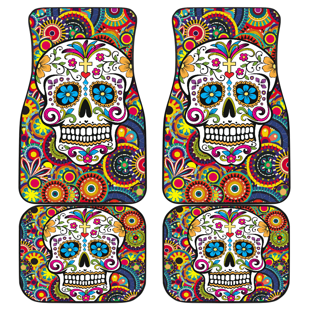 Sugar skull car mats