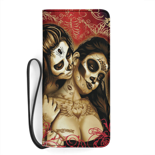 Day of the dead sugar skull girls wallet