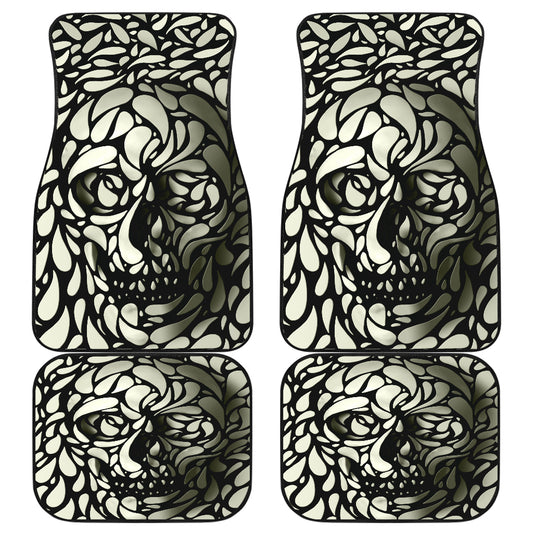 Set of 4 awesome skull car mats