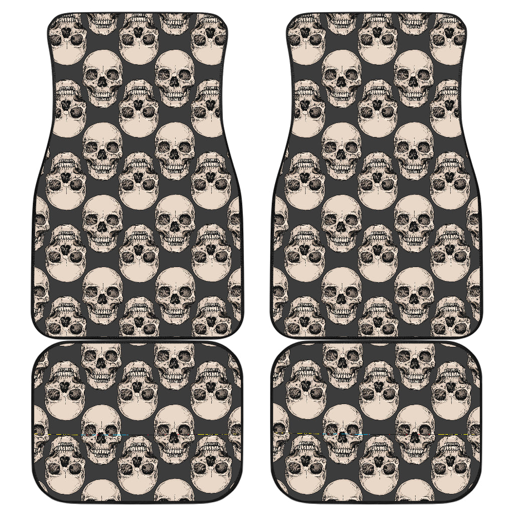 Set of 4 pcs gothic skull car mats