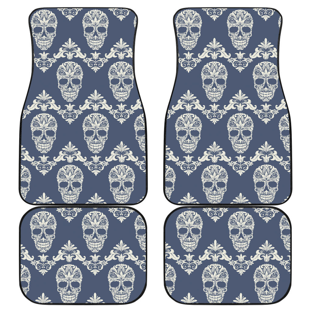 Set of 4 - sugar skulls car mat car floor mat