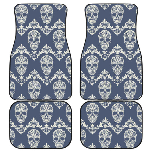 Set of 4 - sugar skulls car mat car floor mat
